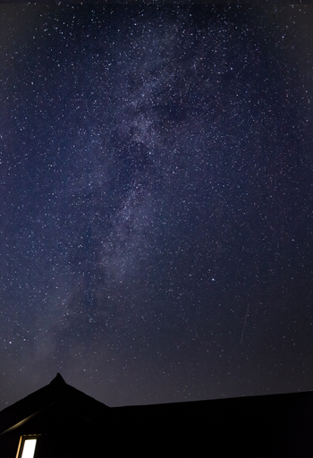 The Milky Way above Ty Gambo Holiday Cottage