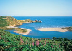 Three Cliffs Bay on the Gower Peninsula of South Wales